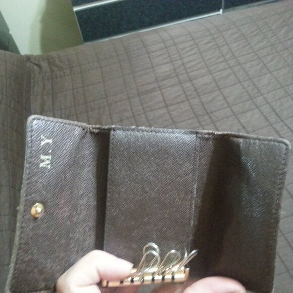 Vintage LV Louis Vuitton Damier Ebeine Key Holder Case  Unisex Men's Women's - Picture 6 of 16